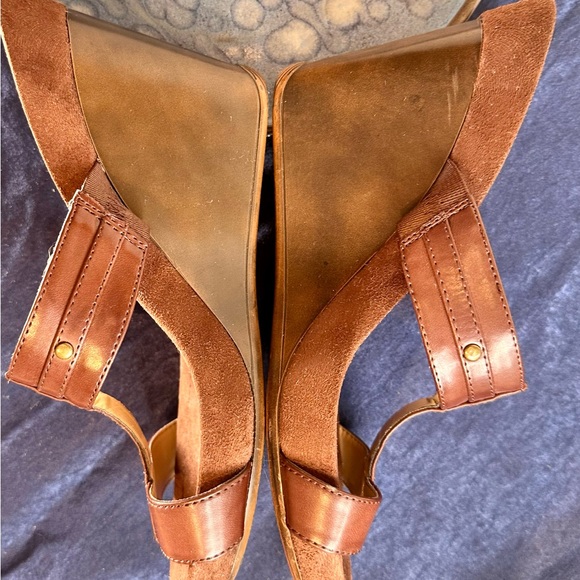 NINE WEST - Women’s Slip-on Wedge Sandler Sz 7.5 - BROWN - Picture 3 of 15